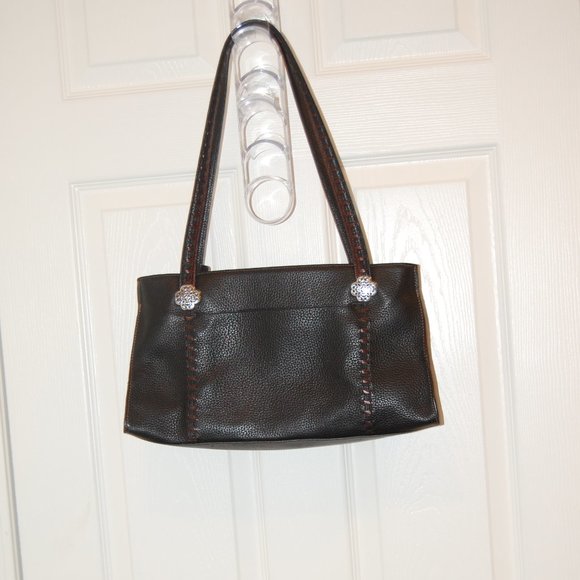 BRIGHTON Women's Black/Brown Leather Shoulder Bag - Picture 3 of 15